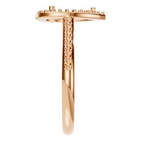 RI-0914 Rose Gold Ring UNSET - Side View