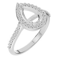 RI-0914 White Gold Ring UNSET - Main View