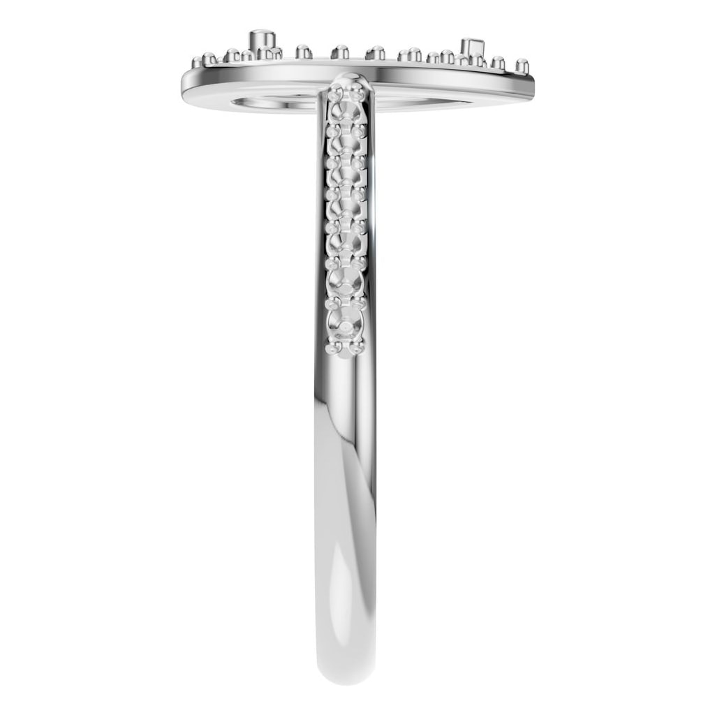 RI-0914 White Gold Ring UNSET - Side View