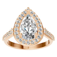 RI-0914 Rose Gold Ring SET - Front View