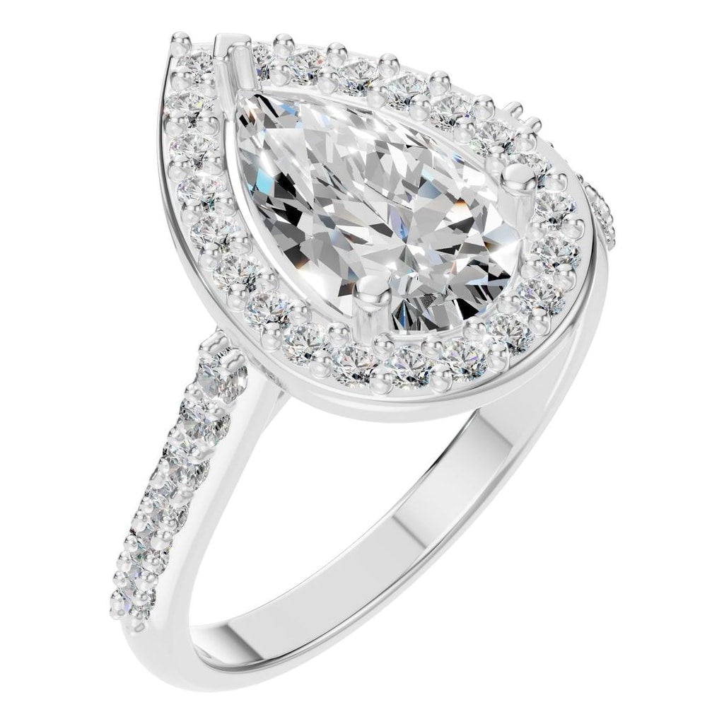 RI-0914 White Gold Ring SET - Main View