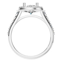 RI-0914 White Gold Ring SET - Top View
