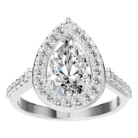 RI-0914 White Gold Ring SET - Front View