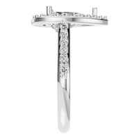 RI-0914 White Gold Ring SET - Side View