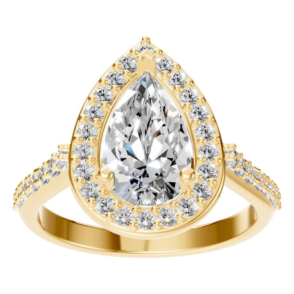 RI-0914 Yellow Gold Ring SET - Front View