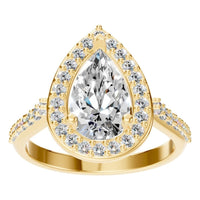 RI-0914 Yellow Gold Ring SET - Front View