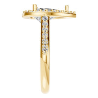 RI-0914 Yellow Gold Ring SET - Side View