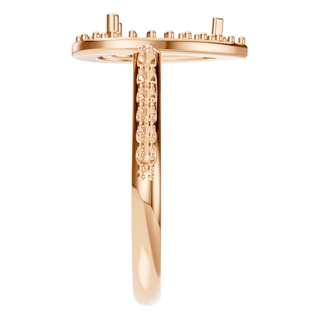RI-0914 Rose Gold Ring UNSET - Side View