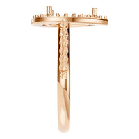 RI-0914 Rose Gold Ring UNSET - Side View
