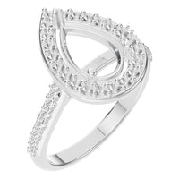 RI-0914 White Gold Ring UNSET - Main View