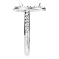RI-0914 White Gold Ring UNSET - Side View