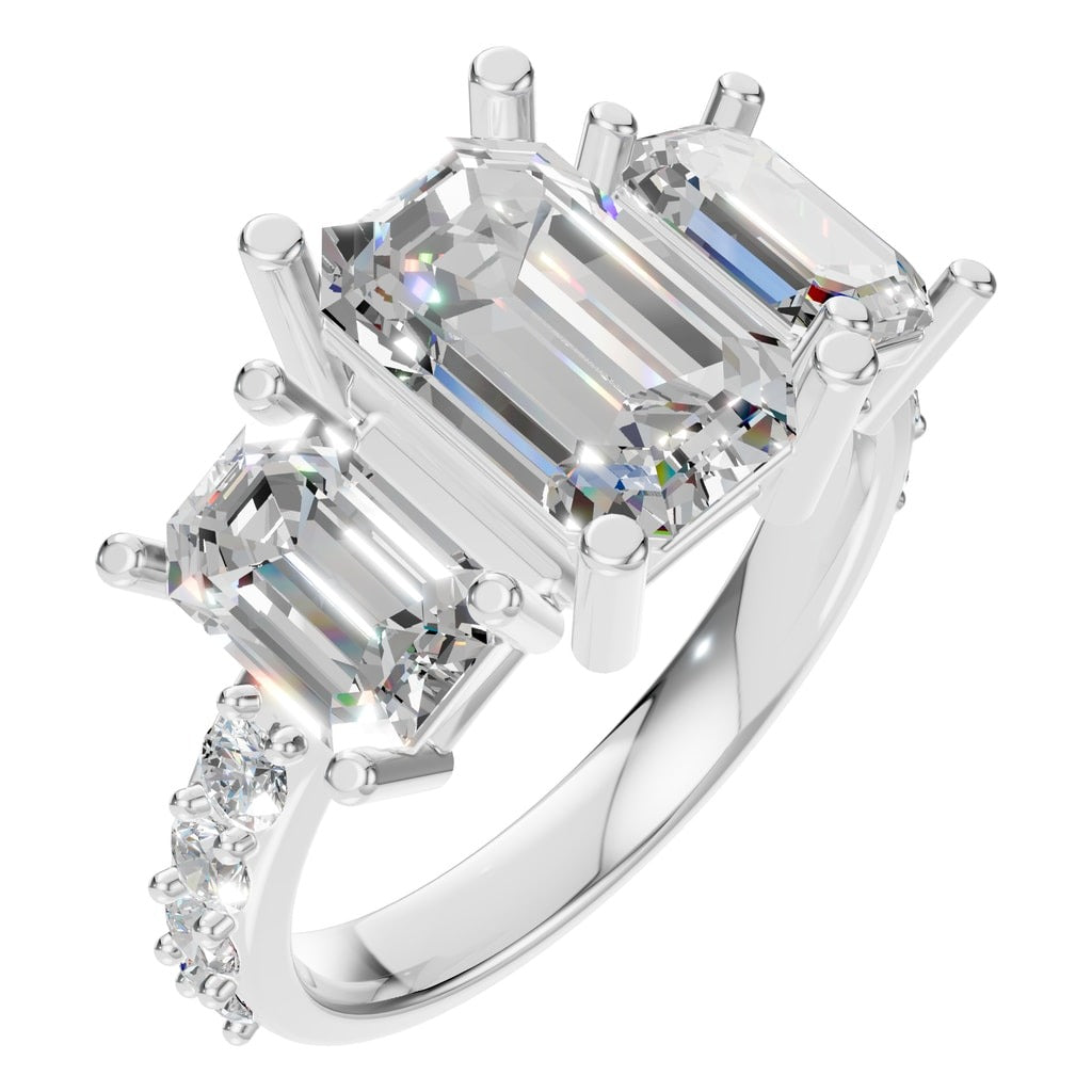 RI-1149 White Gold Ring SET - Main View