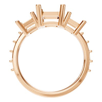 RI-1149 Rose Gold Ring UNSET - Top View