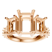 RI-1149 Rose Gold Ring UNSET - Front View