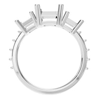 RI-1149 White Gold Ring UNSET - Top View