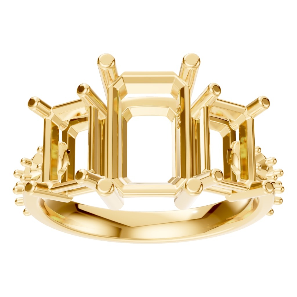 RI-1149 Yellow Gold Ring UNSET - Front View