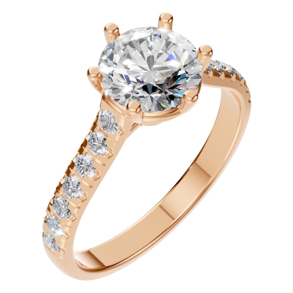 RI-1175 Rose Gold Ring SET - Main View