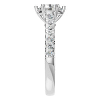 RI-1175 White Gold Ring SET - Side View