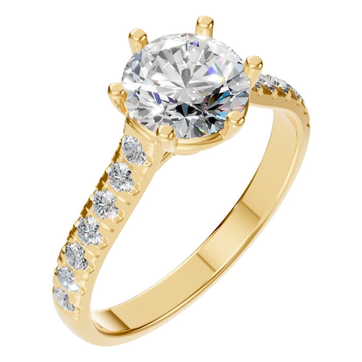 Accented Solitaire Ring Mounting - Round 7mm