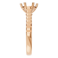 RI-1175 Rose Gold Ring UNSET - Side View