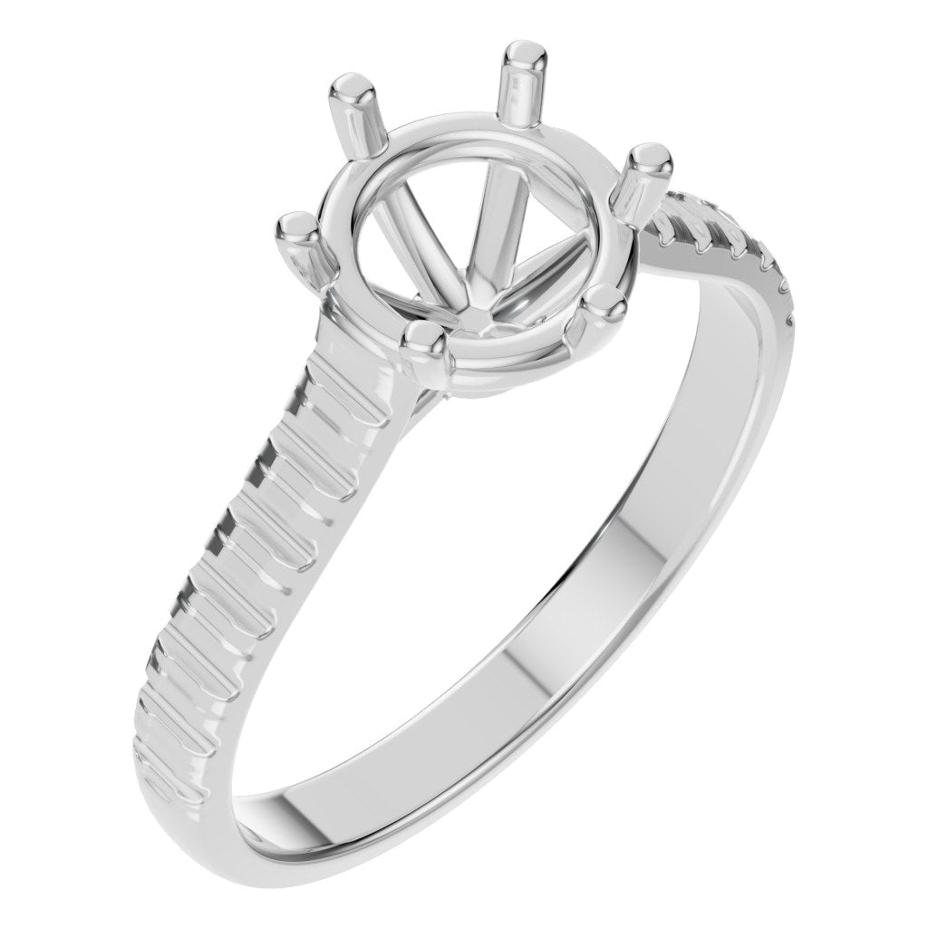 RI-1175 White Gold Ring UNSET - Main View