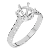 RI-1175 White Gold Ring UNSET - Main View