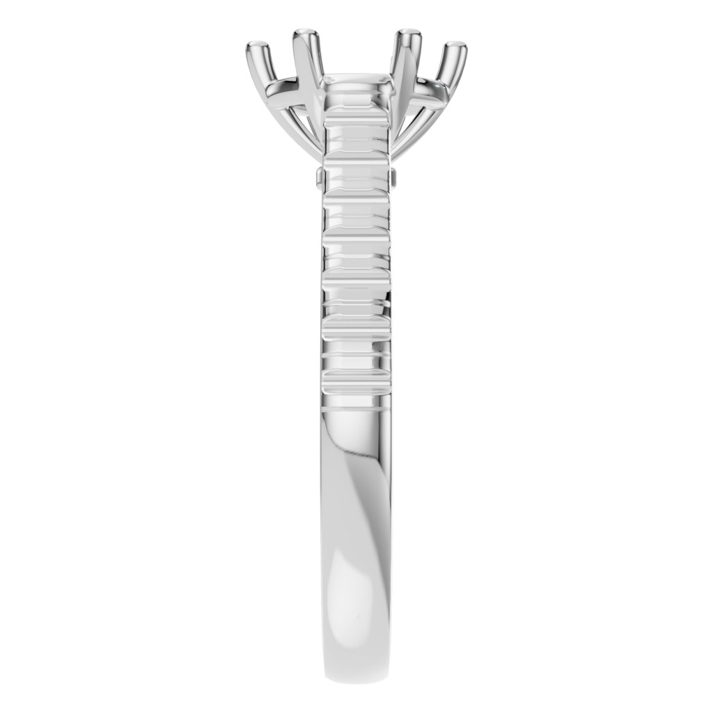 RI-1175 White Gold Ring UNSET - Side View