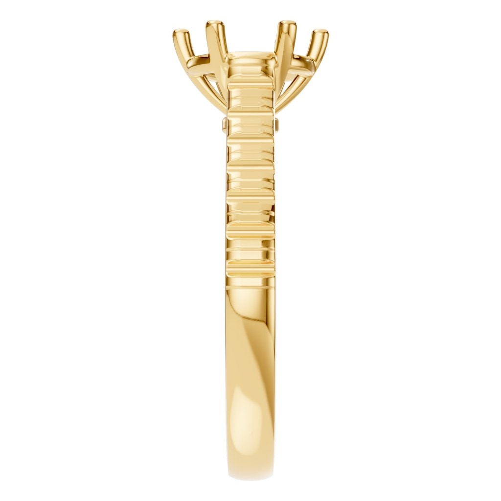 RI-1175 Yellow Gold Ring UNSET - Side View