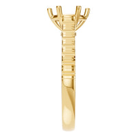 RI-1175 Yellow Gold Ring UNSET - Side View