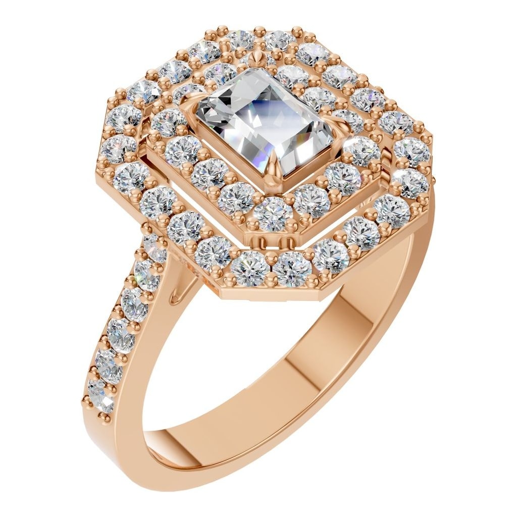 RI-1221 Rose Gold Ring SET - Main View