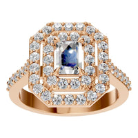 RI-1221 Rose Gold Ring SET - Front View
