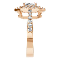 RI-1221 Rose Gold Ring SET - Side View
