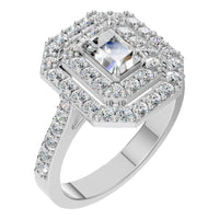 RI-1221 White Gold Ring SET - Main View