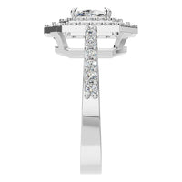 RI-1221 White Gold Ring SET - Side View