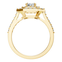 RI-1221 Yellow Gold Ring SET - Top View