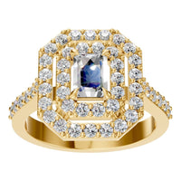 RI-1221 Yellow Gold Ring SET - Front View
