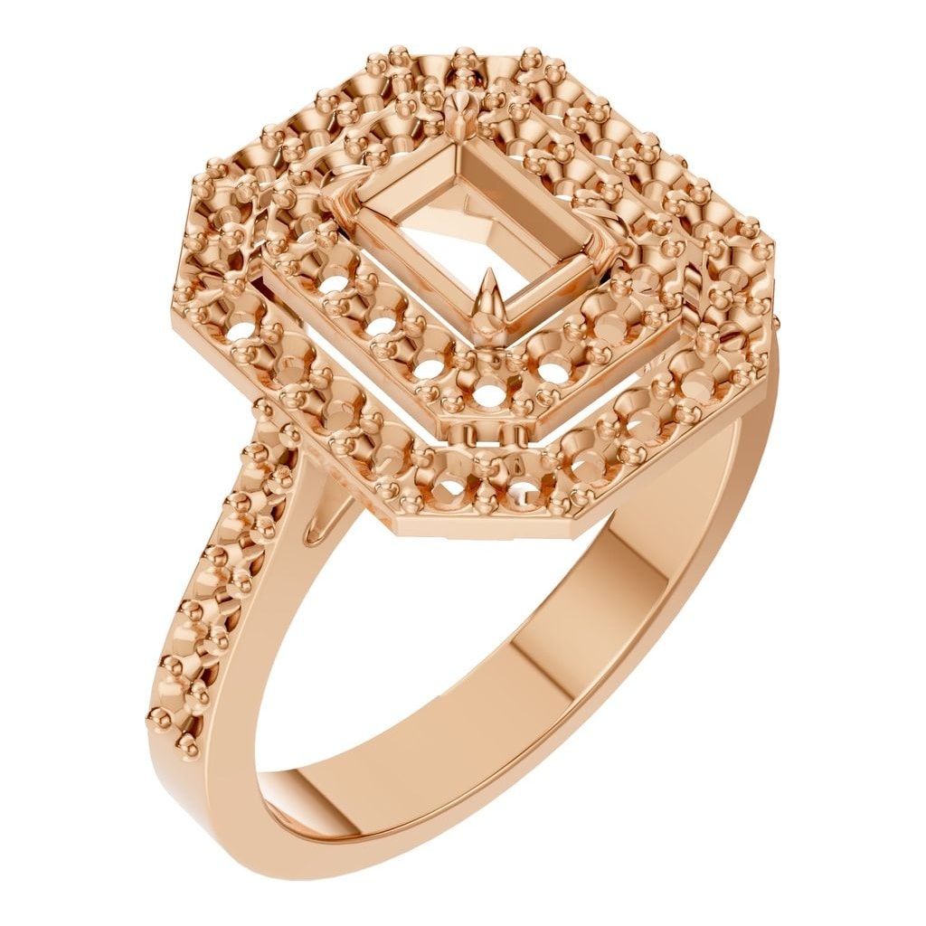 RI-1221 Rose Gold Ring UNSET - Main View