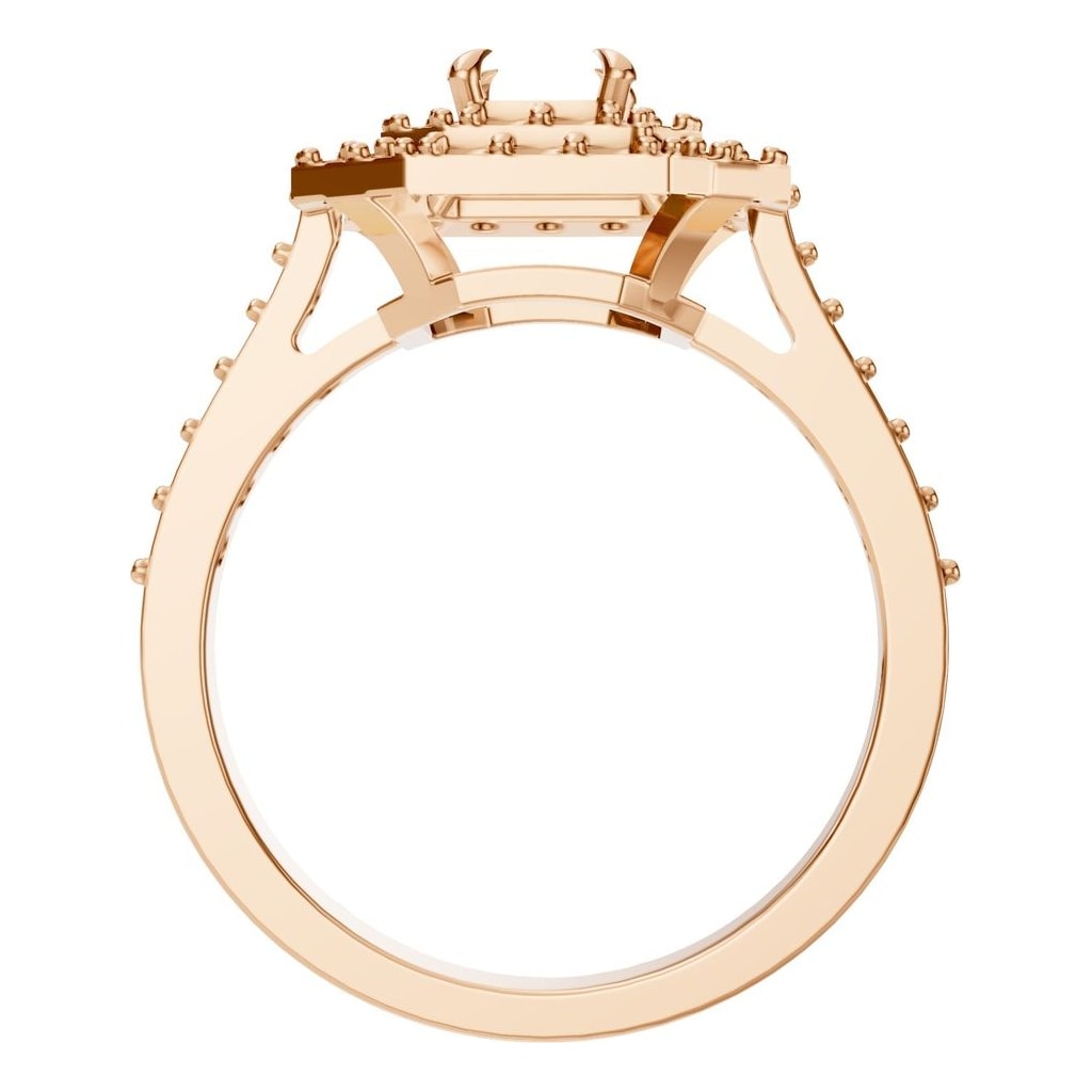 RI-1221 Rose Gold Ring UNSET - Top View