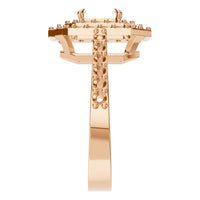 RI-1221 Rose Gold Ring UNSET - Side View