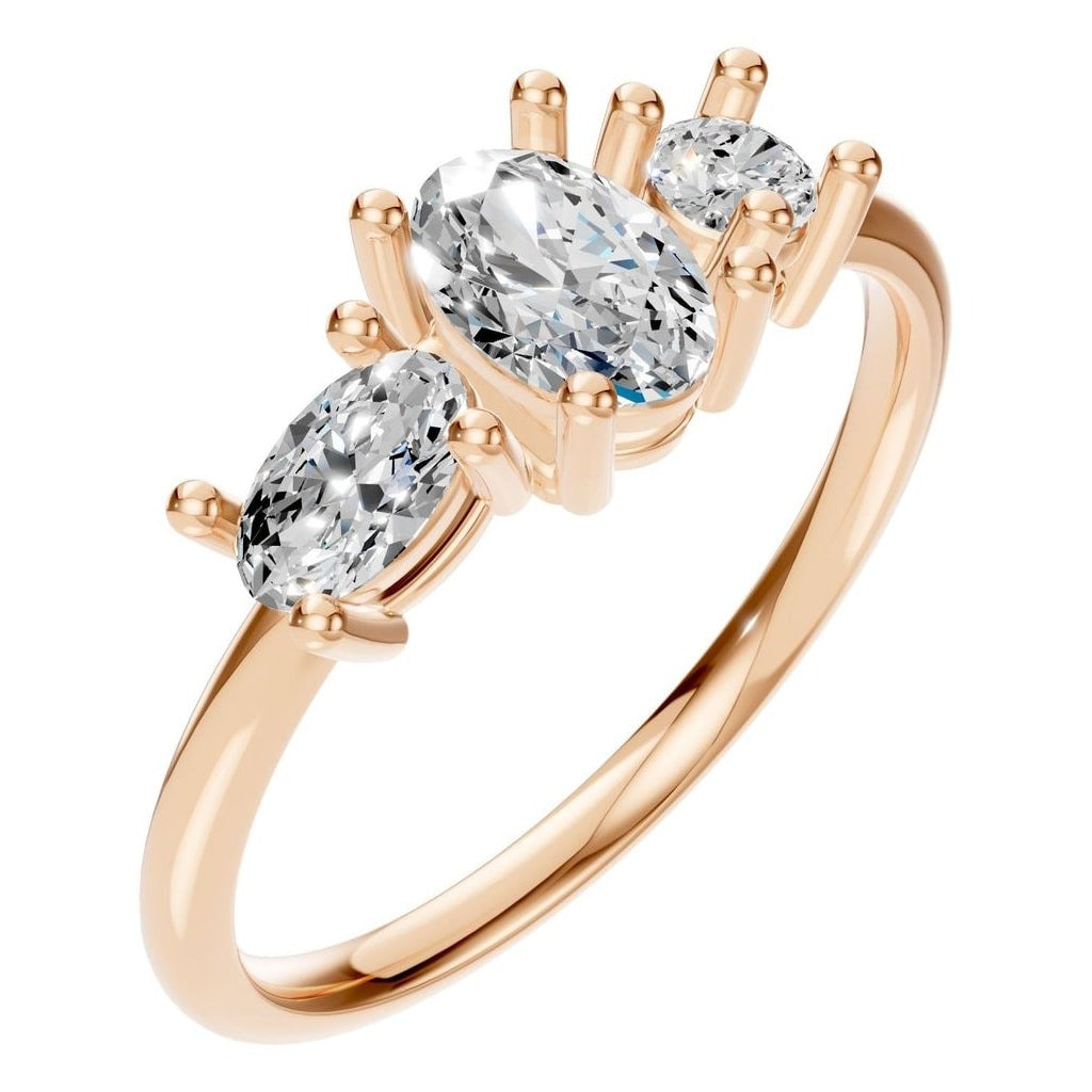 RI-1338 Rose Gold Ring SET - Main View