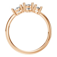 RI-1338 Rose Gold Ring SET - Top View