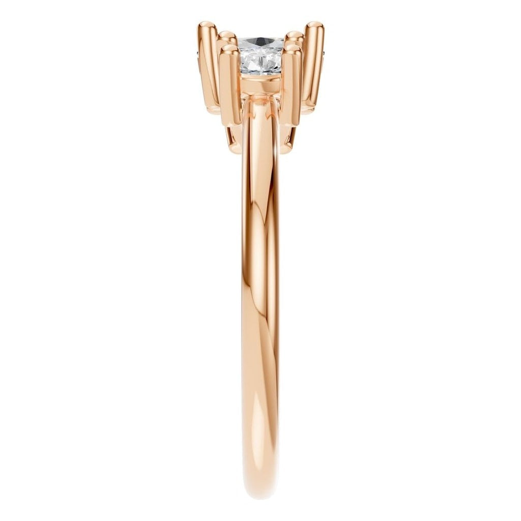 RI-1338 Rose Gold Ring SET - Side View
