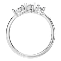 RI-1338 White Gold Ring SET - Top View