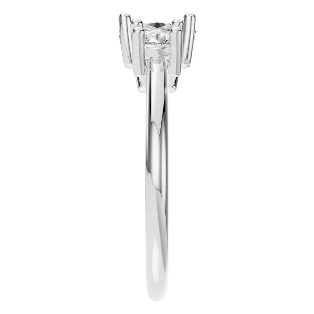 RI-1338 White Gold Ring SET - Side View