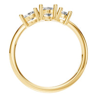 RI-1338 Yellow Gold Ring SET - Top View