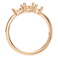 RI-1338 Rose Gold Ring UNSET - Top View