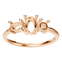 RI-1338 Rose Gold Ring UNSET - Front View