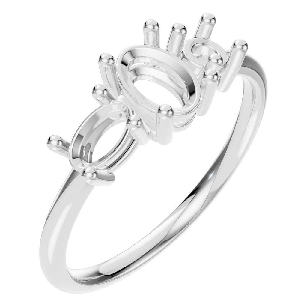 RI-1338 White Gold Ring UNSET - Main View