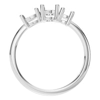 RI-1338 White Gold Ring UNSET - Top View