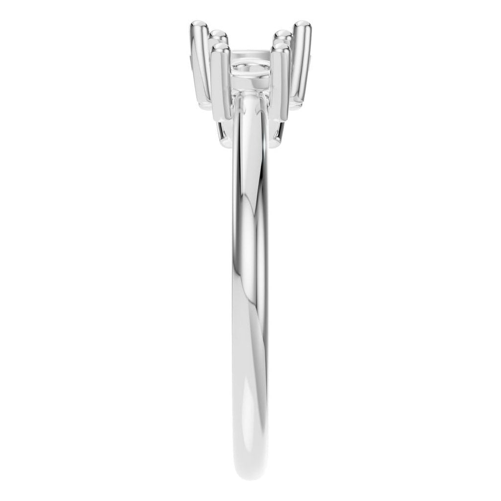 RI-1338 White Gold Ring UNSET - Side View